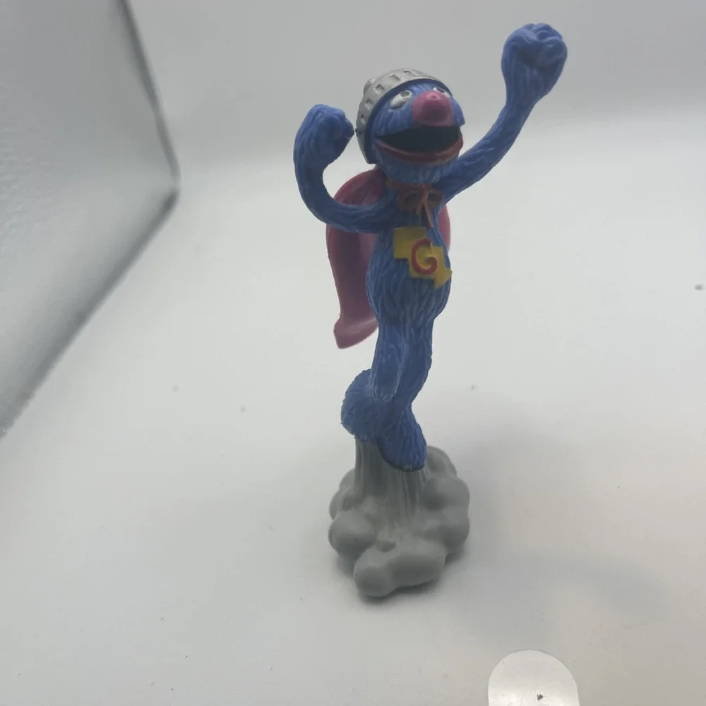 VTG Sesame Street Super Grover Action Figure PVC Jim Henson's Muppet's Applause - Picture 12 of 12